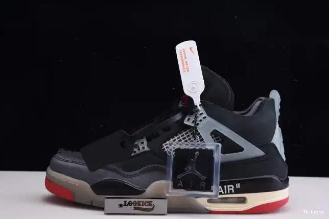 TBK Jordan Retro x Off White CV9388-001 Air 4 Bred 0514